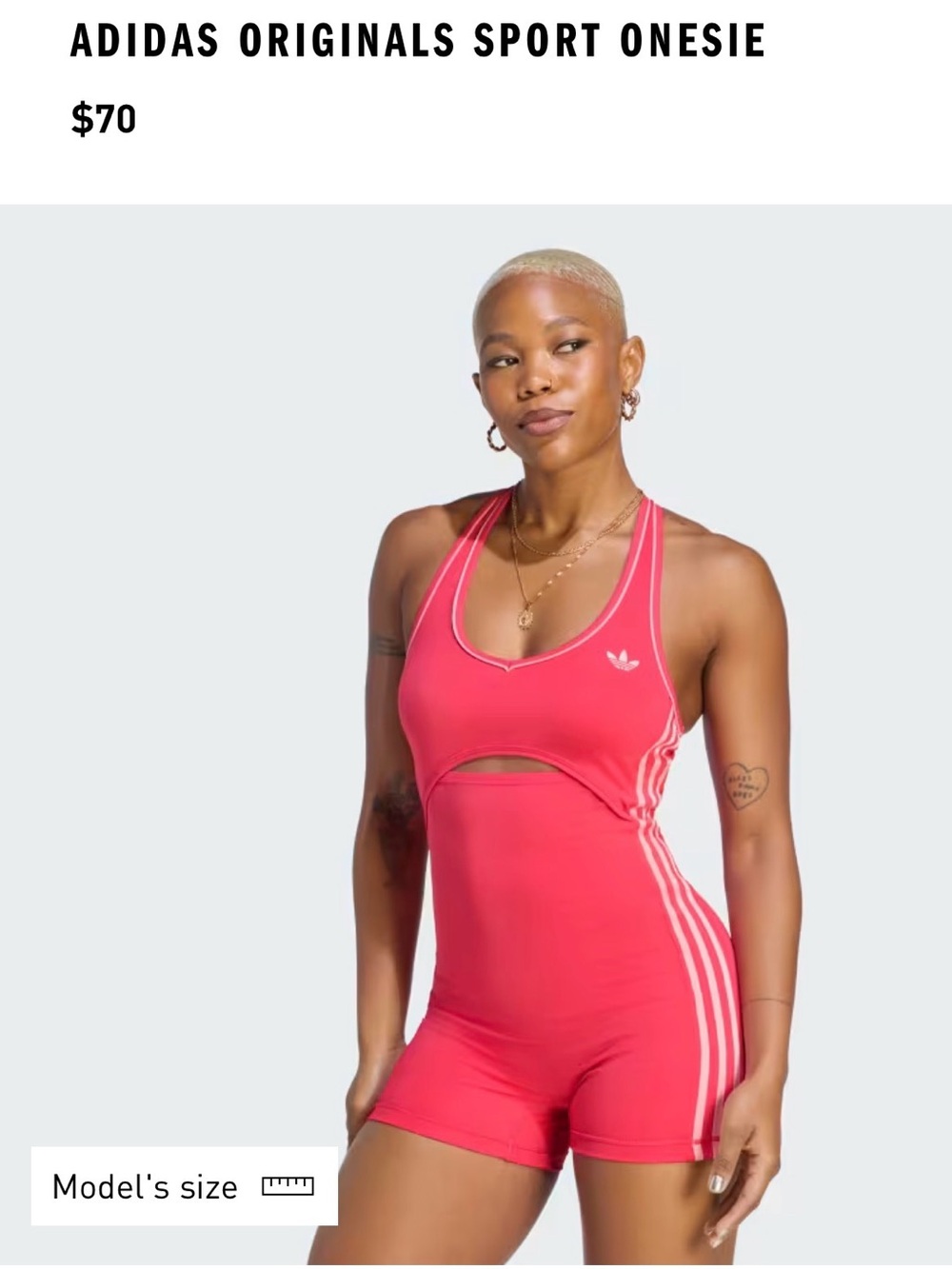 Adidas Originals Pink Sport Onesie